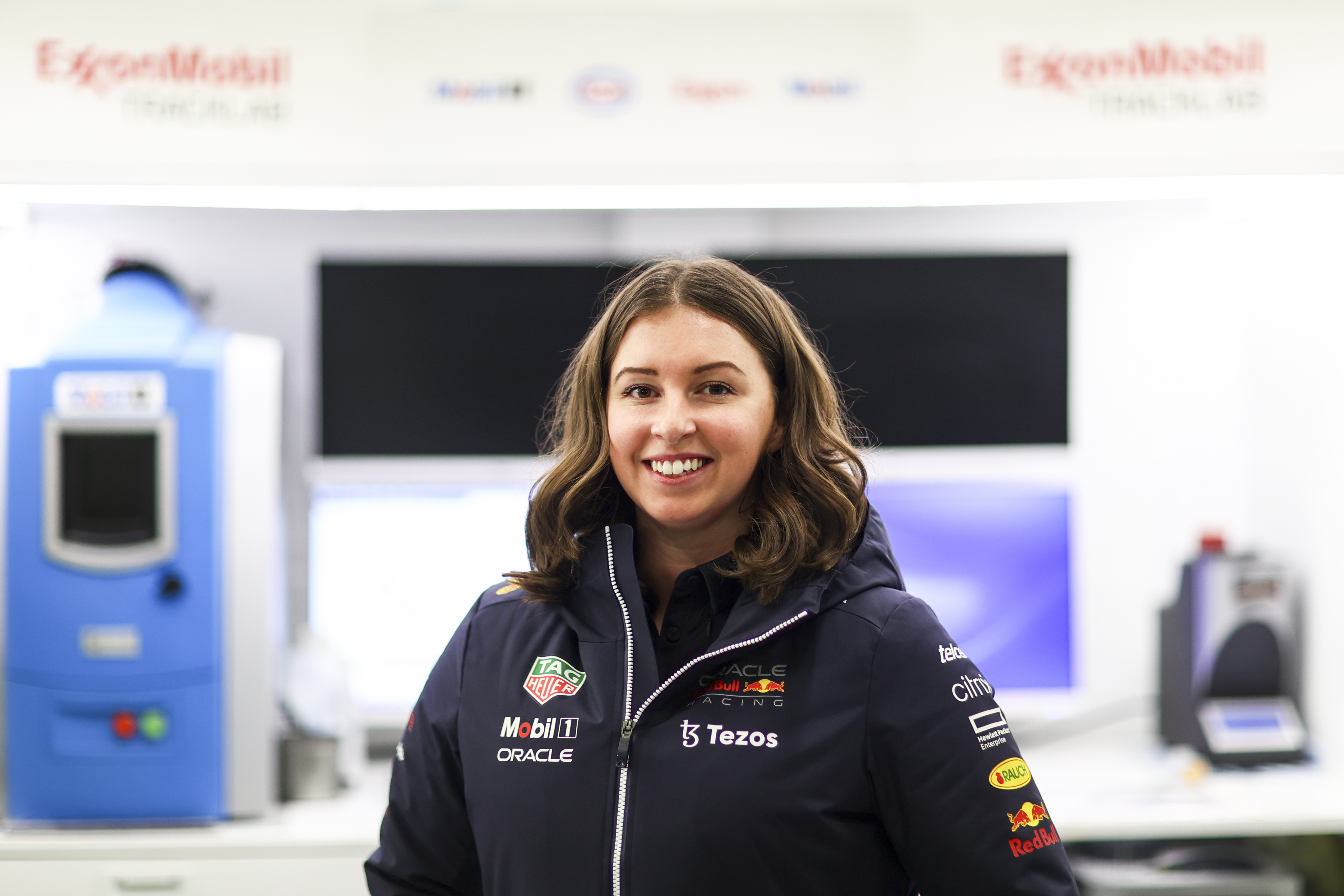 Fiona McEwan in Red Bull jacket
